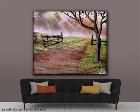 countryside serenity create acrylic painting country road