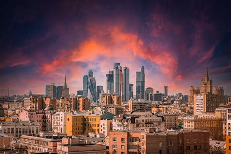 Aerial Photography Of City Buildings During Sunset · Free Stock Photo