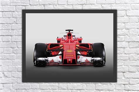 Quadro Decorativo Carros Ferrari Fórmula 1 Moldura Elo7