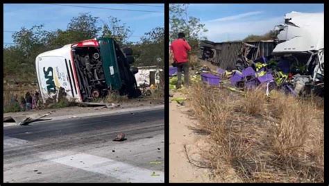 Chocan Autob S Norte De Sinaloa Y Un Tr Iler En Estaci N Don Sonora