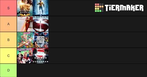 DCEU movies ranked Tier List (Community Rankings) - TierMaker