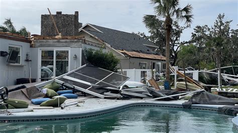 On Top Of The Overnight Storm Damage Crystal River Concerned About