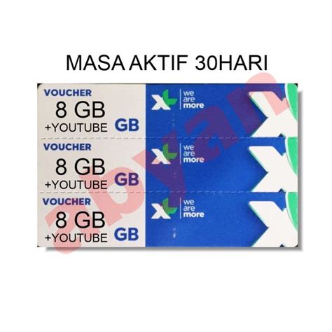 VOUCHER FISIK XL HOTROAD SPECIAL Kuota TOTAL 8GB YOUTUBE MASA AKTIF