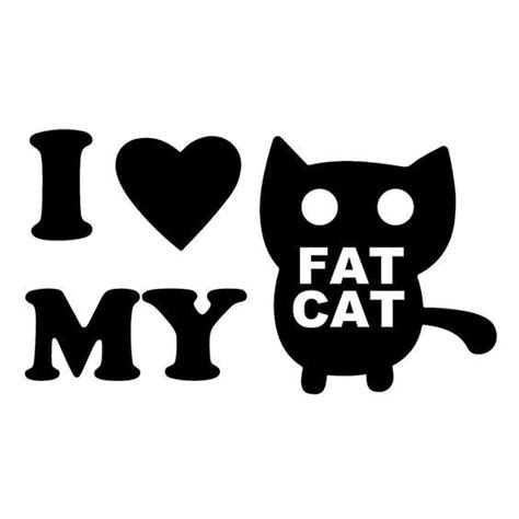 Fat Cat Decal Vinyl Decal Set 2 Decals Included Free Shipping Etsy