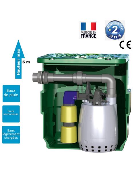 Micro poste de relevage 40L 0 25 Kw pour eaux claires ou légèrement