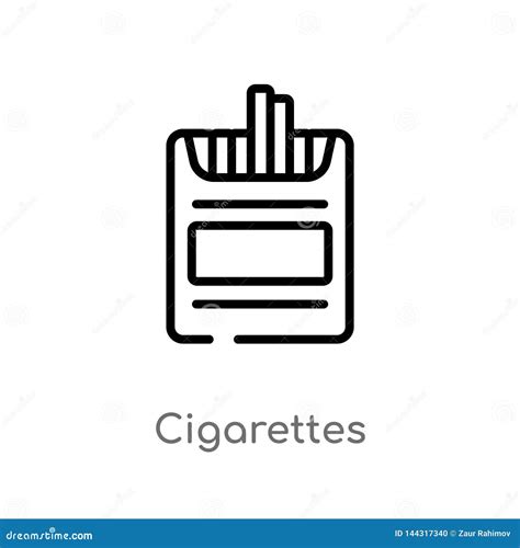 Cone Do Vetor Dos Cigarros Do Esbo O Ilustra O Do Vetor Ilustra O