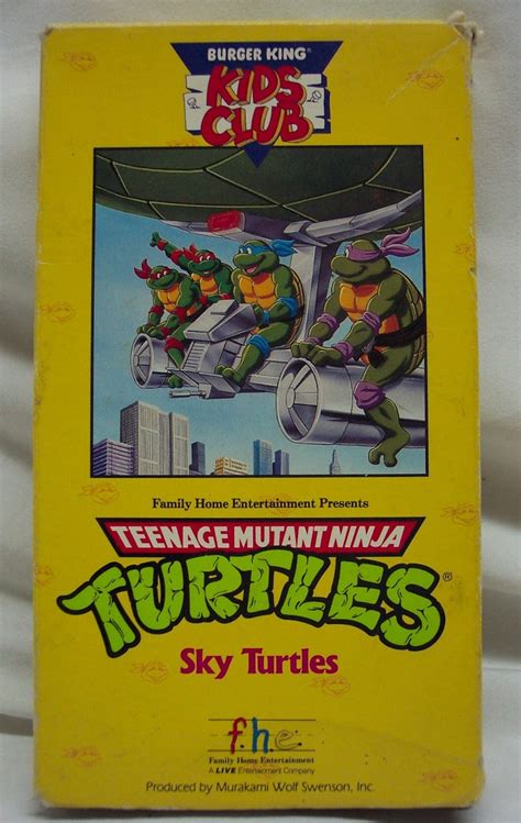 Vintage 1990 Teenage Mutant Ninja Turtles SKY TURTLES VHS Video 1990 S