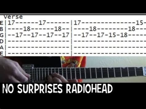 Radiohead No Surprises Chords Guitar Tab With Guitar Lesson YouTube