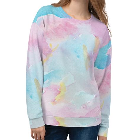 Sudadera Con Efecto Tie Dye Pastel Para Mujer Suéter Pastel Etsy