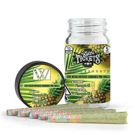 Lift Tickets 05g Infused Pre Roll Multipack 5 Pineapple Og X