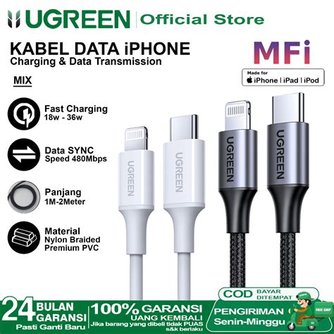 Jual Ugreen Kabel Data Iphone Ipad Mfi Type C To Lightning