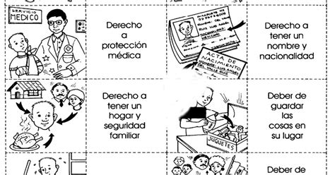 Pinto Dibujos Derechos Y Deberes De Los Niños Para Colorear