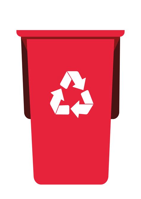 Street Red Garbage Can. Recycle Bin 4707299 Vector Art at Vecteezy