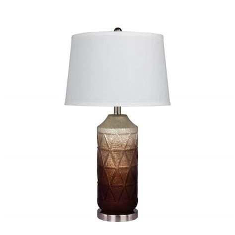 Fangio Lighting In Table Lamp In White Mercury Glass And Frosted