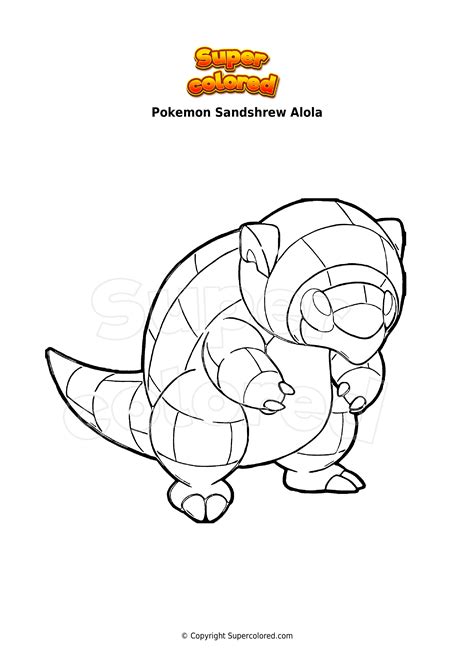 Disegno Di Alolan Sandshrew Dei Pokemon Sole E Luna Da Colorare My Porn Sex Picture