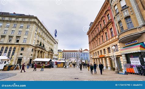 Zagreb City Square Street at European Square in City Center Zagreb ...