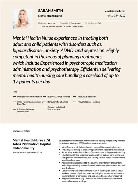 Mental Health Psychiatric Nurse Resume Examples Pdfs