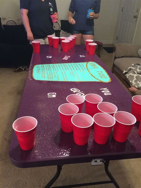 Beer Pong Table With Glitter Tsm Diy Beer Pong Beer Pong Tables