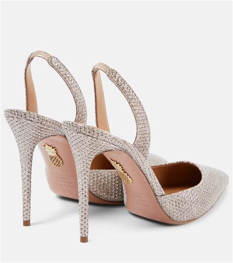 So Nude 105 Embellished Slingback Pumps In Beige Aquazzura Mytheresa