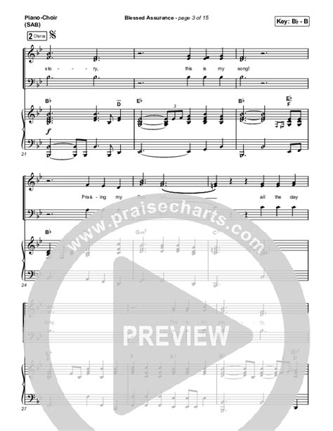 Blessed Assurance Worship Choir Sab Choral Sheet Music Pdf Cain