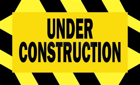 Under Construction - Black And Yellow Sign - Vector Stock Vector ...