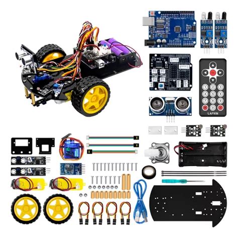 Kit De Chasis De Coche Robot Inteligente Wd Para Arduino R Meses