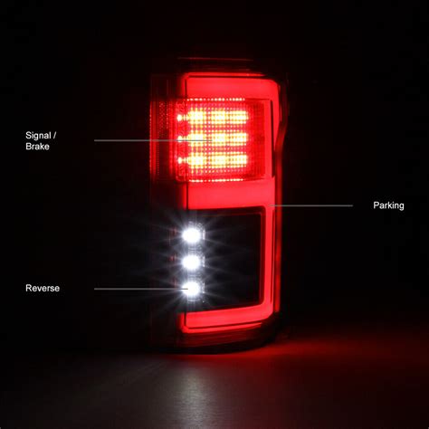 For Ford F Blind Spot Sensor Models Red Led Light Bar Tail