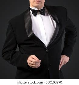 Sexy Man Tuxedo Bow Tie Posing Stock Photo 530108290 Shutterstock