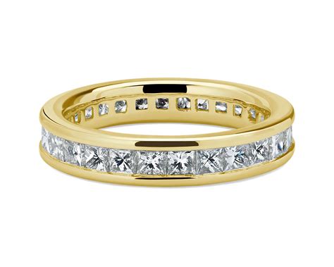 Channel Set Princess Diamond Eternity Ring In 18k Yellow Gold 2 Ct Tw