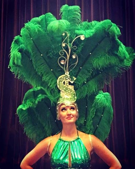 Vibrant Green Las Vegas Showbirl Premier Showgirls Of Las Vegas