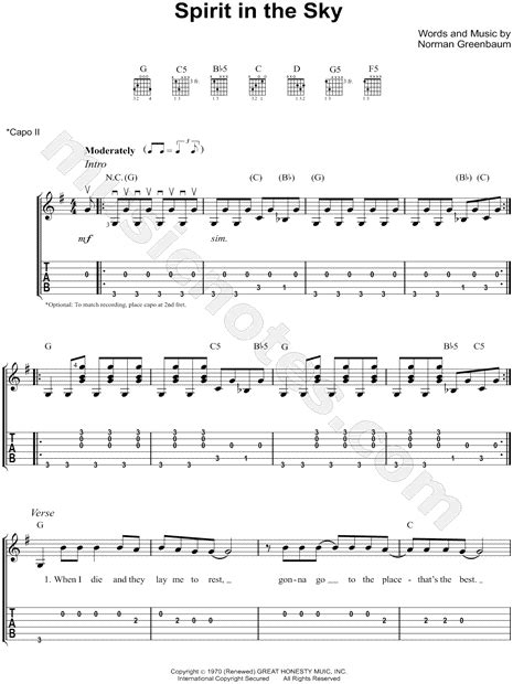 Spirit In The Sky Guitar Chords