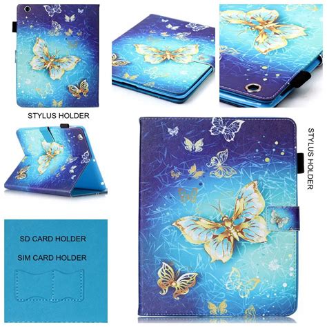 Luxury New Butterfly PU Leather Case For Apple IPad 2 3 4 5 6 7 Case