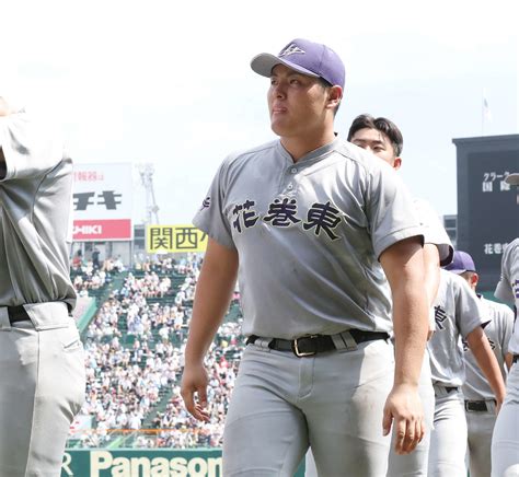 【甲子園】通算140本塁打の花巻東・佐々木麟太郎、第2打席は遊ゴロ 進塁打となり先制機演出 高校野球夏の甲子園写真ニュース 日刊スポーツ