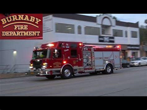 Burnaby Fire Department Engine 4 Responding X2 YouTube