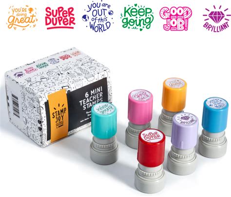 Stamp Joy Ensemble De Tampons Auto Encreurs Pour Enseignants Tampons