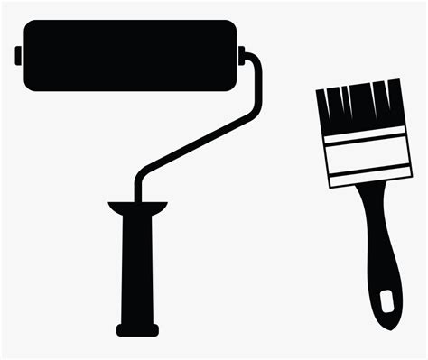 Vector Paint Brush Clip Art Black And White - Rectangle Circle