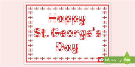 Happy St George S Day Display Poster Teacher Made