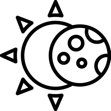 Solar Eclipse Vector Icon 36412259 Vector Art At Vecteezy