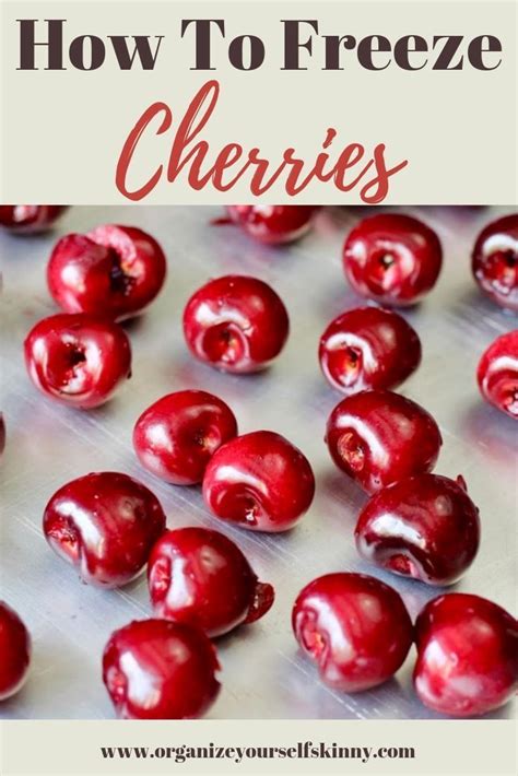 How To Freeze Cherries