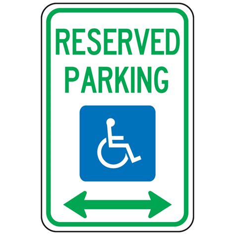 Reflective Federal MUTCD R7-8 Reserved Parking Sign CS849073