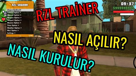 GTA SAN ANDREAS RZL TRAİNER NASIL KURULUR RZL MENÜ NASIL AÇILIR YouTube