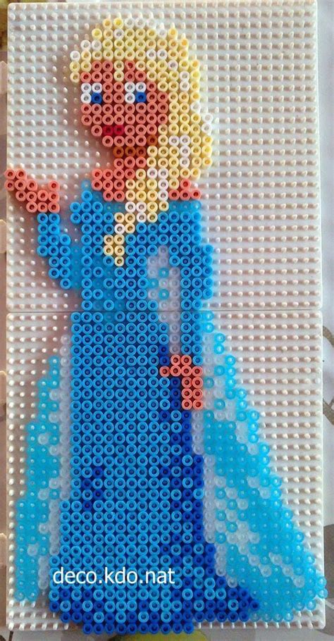 Queen Elsa Frozen Hama Perler Beads By Deco Kdo Nat Perler Bead