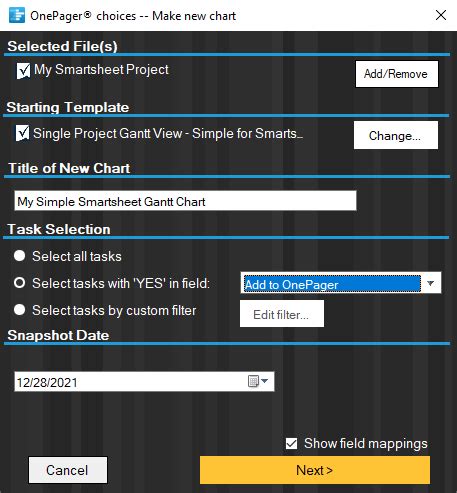 Smartsheet Gantt Chart | OnePager