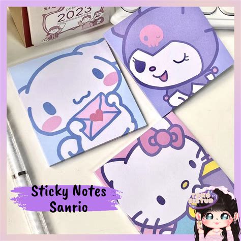 Jual Ts Lembar Sticky Note Aesthetic Lucu Sticky Notes Sanrio