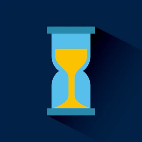 Premium Vector Sandclock Icon Over Blue Background