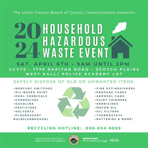 Union Countys First Free Household Hazardous Waste Event Of The