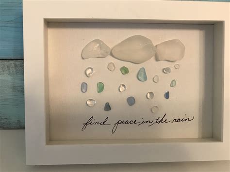 Love This Piece With The Sea Glass Sea Glass Art Projects Sea Glass Art Diy Sea Glass Crafts