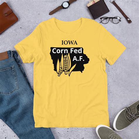 Iowa Corn Fed Af T Shirt Drôle De Chemise De Liowa T Shirt Etsy