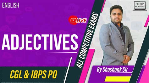 English Adjectives Live Class Important For Ssc Cgl Ibps Po By