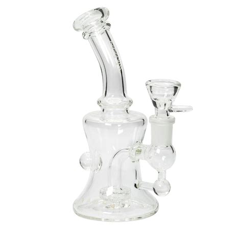 Piranha: Clear Hourglass Dab Rig with Bowl - 6" | Leafly